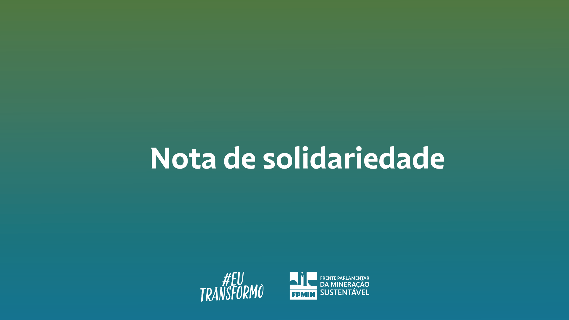 NOTA DE SOLIDARIEDADE FPMIN