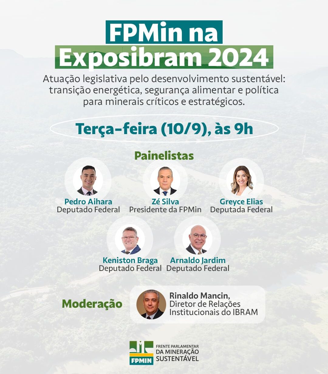 Frente Parlamentar da Mineração Sustentável terá painel na Exposibram 2024 